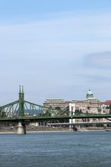 Budapest Liberty bridge on Danube river
