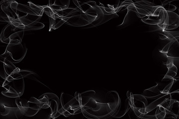 smoke border on black background