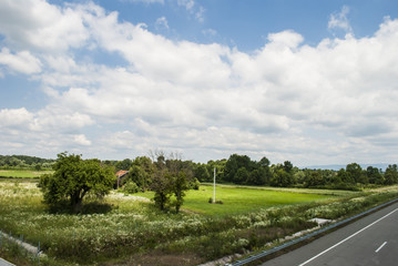 Highway through countryside