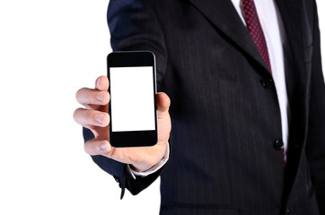 Isolated young business man