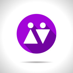 Vector heterosexual couple icon. Eps10