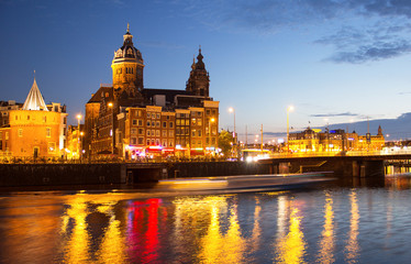 Obraz premium Amsterdam at night