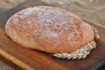 Close-up of traditional homemade bread