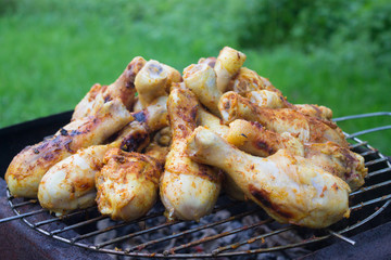 tasty chicken on grill BBQ