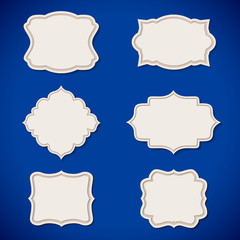 Set of retro paper banners with place for your text