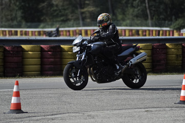 Fototapeta premium biker on road