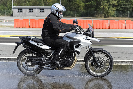 Fototapeta biker on road