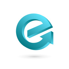 Letter E arrow logo design template elements