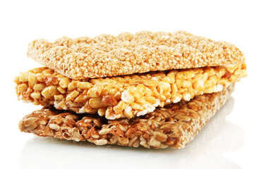 tasty sweets (kozinaki), isolated on white