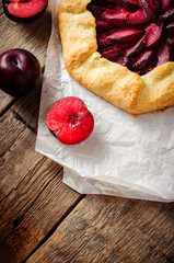 Galette with plums