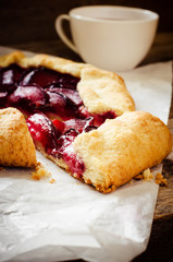 Galette with plums