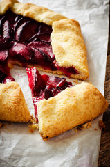 Galette with plums
