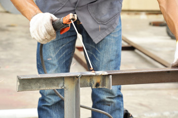 Arc welding (or stick welding)