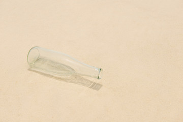 A bottle of water on beach