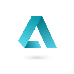 Letter A logo design template elements.