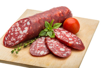 Salami sausages