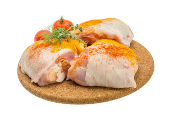 Raw chicken thigh