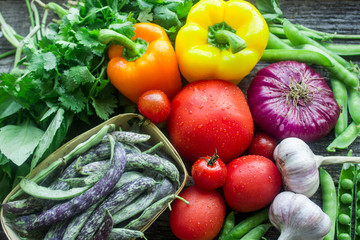 fresh vegetables from the garden