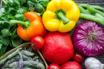 fresh vegetables from the garden