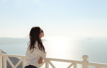 Young woman looking at horizon