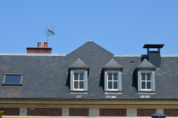 Lucarnes avc antenne et cheminée