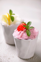 gelato fragola e limone