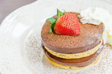 Chocolate pudding pancake