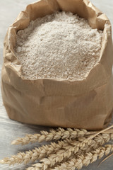 Dried wheat and wheat flour