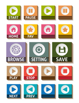 Flat design icons for Web design