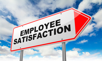 Employee Satisfaction on Red Road Sign. © tashatuvango