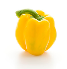 Yellow pepper isolated on white