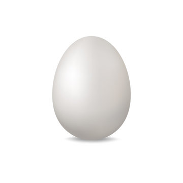 Lightt egg on a white background