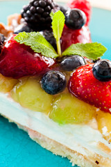 cake with fresh berries