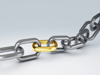 Obraz premium teamwork chain 3d.