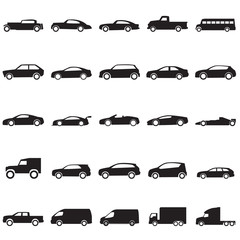 Cars icons set ,vector EPS10