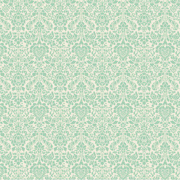 Mint Green Damask Pattern
