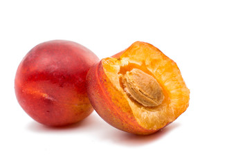 ripe plum isolated