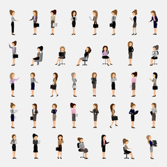 Business Women - Isolated On White Background