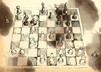 The World's Great Chess Games: Byrne - Fischer - obrazy, fototapety, plakaty