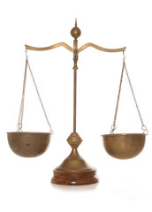 vintage brass weighing scales