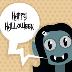 Happy Halloween Poster. Vector illustration.