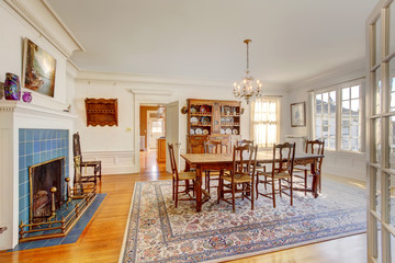 Large dining room in luxury house