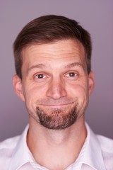 Man expresses different emotions