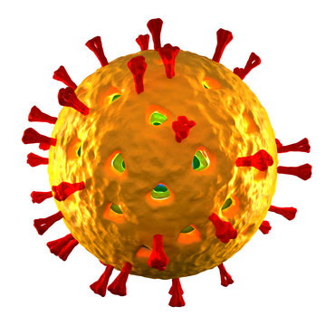 Rotavirus Cell - isolated on white