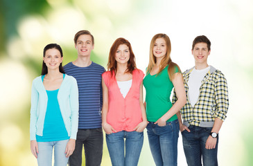 group of smiling students standing