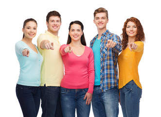 group of smiling teenagers