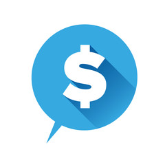 Money icon - dollar sign blue