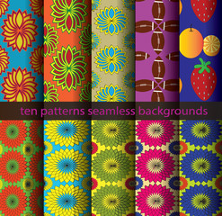 ten patterns background