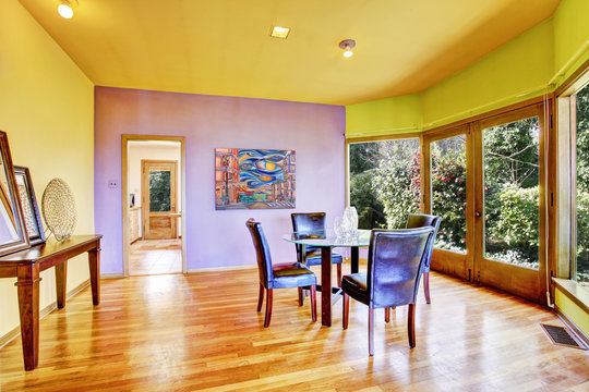 Bright colorful dining room