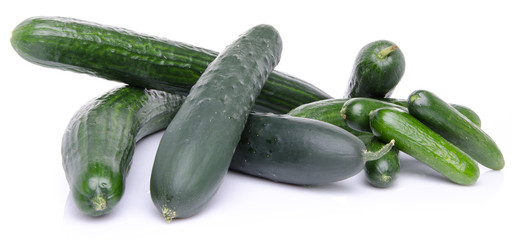 Fresh long and mini cucumbers